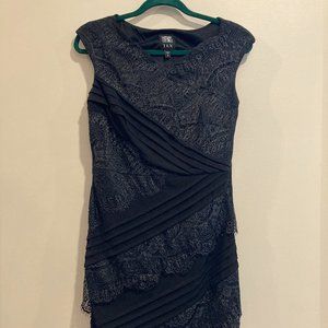 JAX Size 8 Black Lace Cocktail Dress